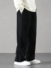 Men Slant Pocket Corduroy Pants